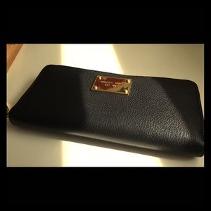 MK Black Soft Leather Wallet